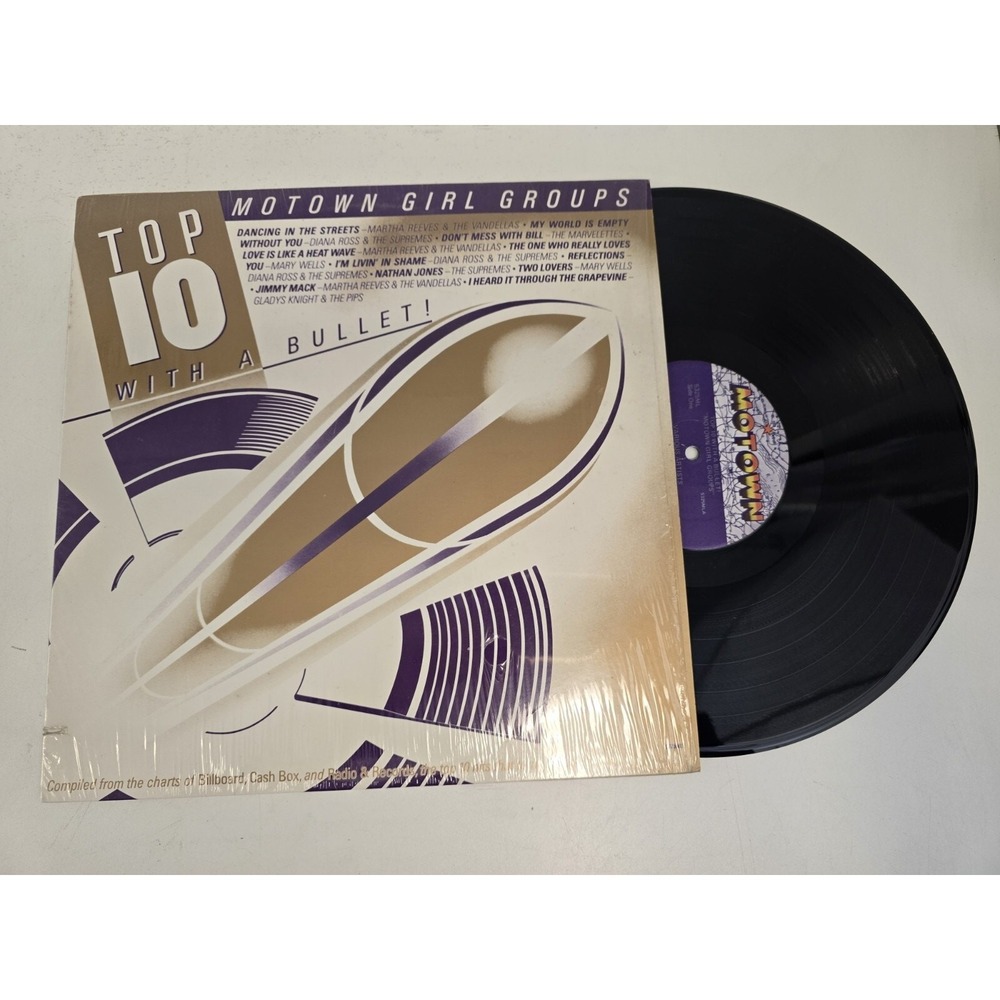Top 10 With A Bullet Motown Girl Groups Vinyl LP 1984 5325ML Supremes Vandellas